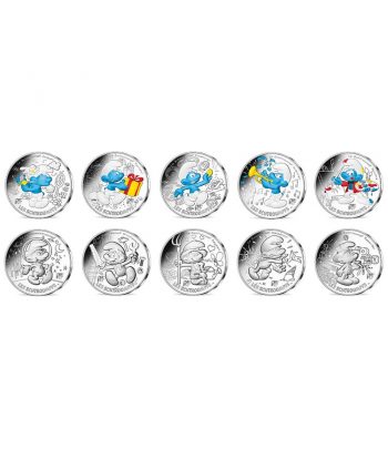 Serie de 10 Monedas de plata de Francia año 2020 10€ Los