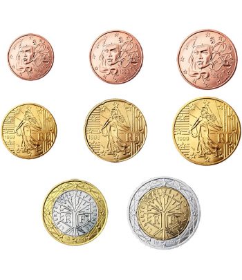 monedas de euro Francia 2021. 8 monedas.  - 2