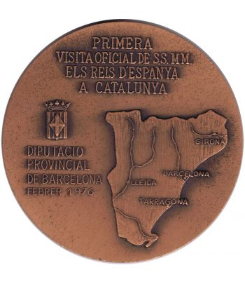 Medalla de bronce Primera visita Reyes de España a Catalunya