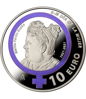Moneda de España año 2021 Día Internacional de la Mujer. 10
