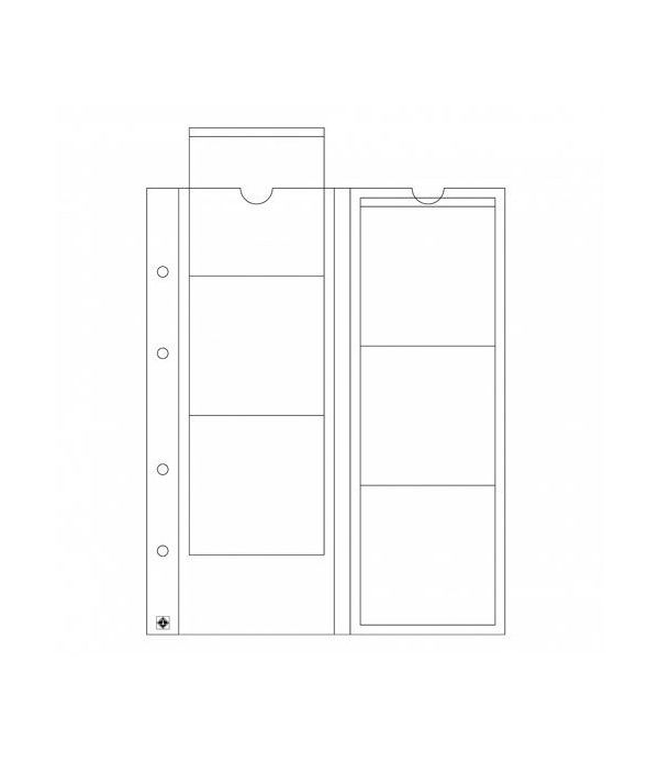 LEUCHTTURM hojas OPTIMA 65 para 6 monedas hasta 65 mm