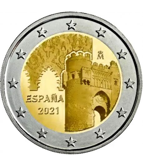 moneda 2 euros España 2021 dedicada a Toledo - 1 moneda 2 euros España 2021 dedicada a Toledo - 1