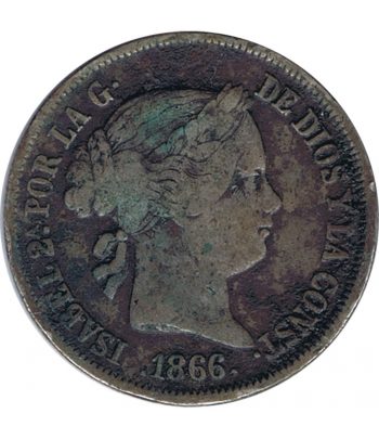 Moneda de España Isabel II 40 Centimos de Escudo de 1866 ceca