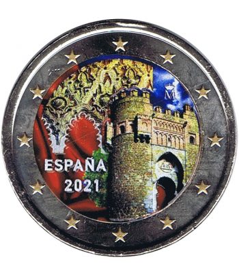 moneda 2 euros España 2021 dedicada a Toledo. Color A