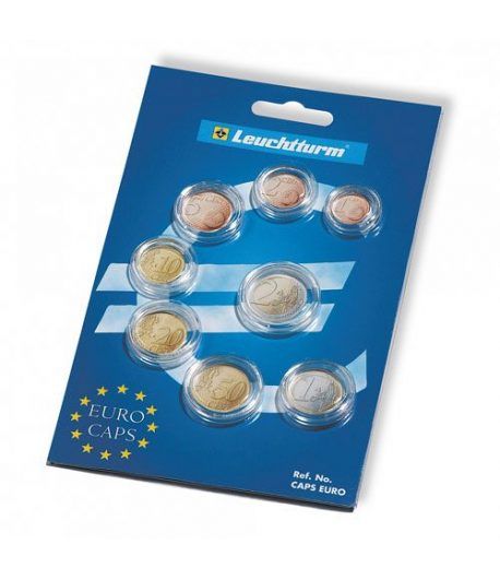 LEUCHTTURM Capsulas para las 8 monedas de Euro