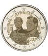 moneda 2 euros Luxemburgo 2021 dedicada al Duque Jean. Holograma