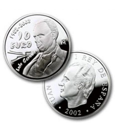 Moneda 2002 Luis Cernuda. 10 euros. Plata.