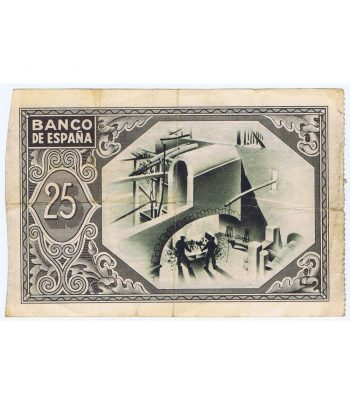 Billete de 25 Pesetas Bilbao 1 de enero de 1937 serie 525808