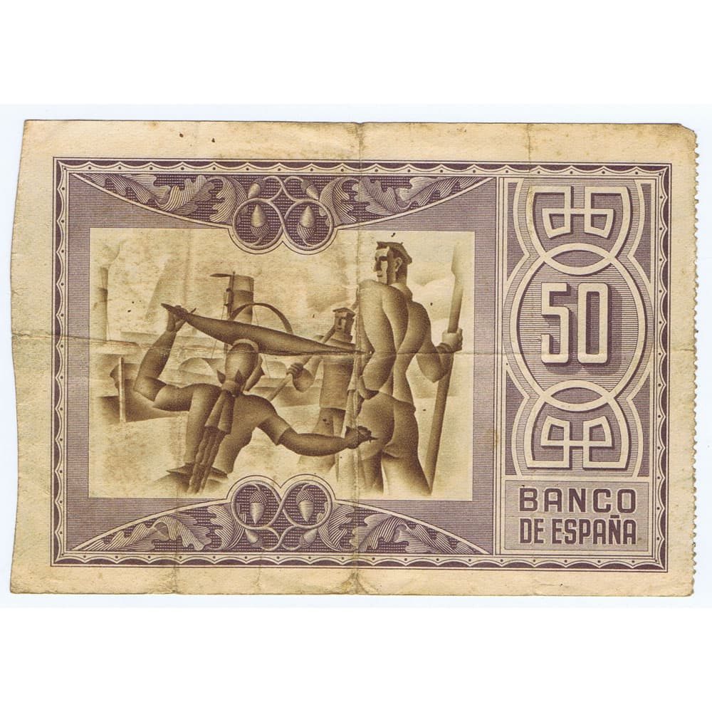 Billete de 50 Pesetas Bilbao 1 de enero de 1937 serie 177236