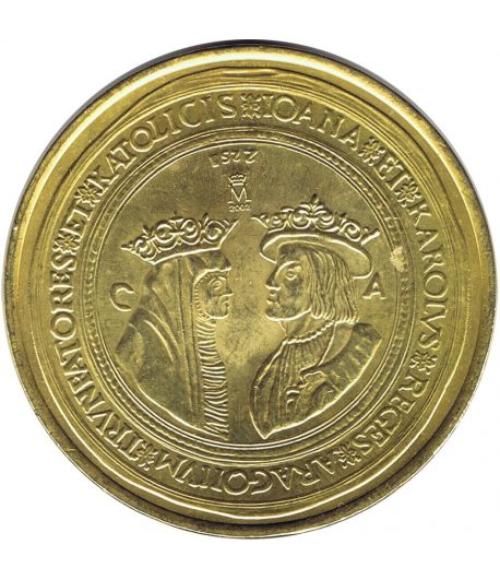 Medalla de los Reyes de Aragón Juana y Carlos año 2002