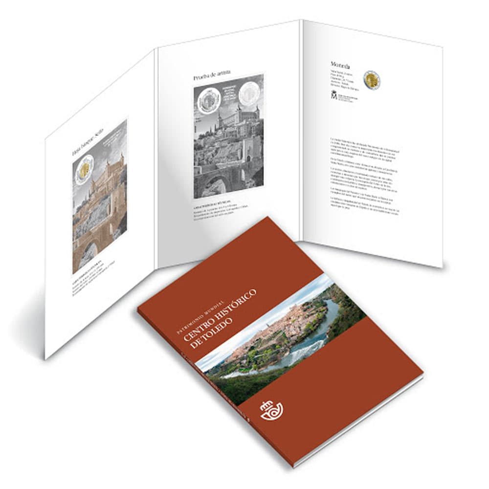 Carpeta 2021 moneda de 2 euros y sellos Centro Histórico de