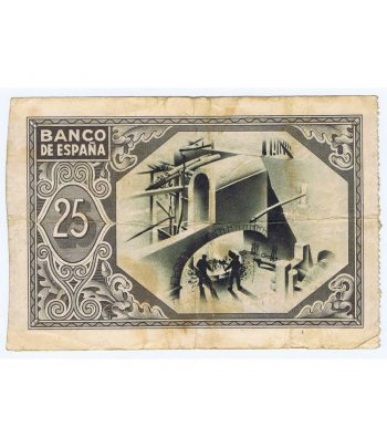 Billete de 25 Pesetas Bilbao 1 de enero de 1937 serie 067267