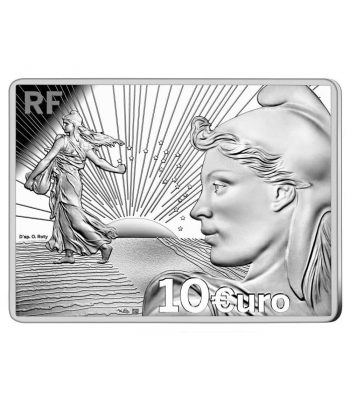 Moneda 10 euros de plata Francia año 2021 Sembradora
