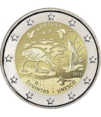 moneda 2 euros Lituania 2021 dedicada a la Reserva de la