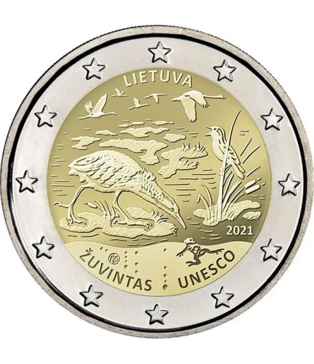 moneda 2 euros Lituania 2021 dedicada a la Reserva de la