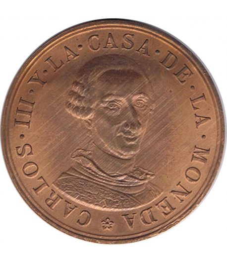 Medalla de cobre conmemorativa del Bicentenario de Carlos III. - 1 Medalla de cobre conmemorativa del Bicentenario de Carlos III. - 1