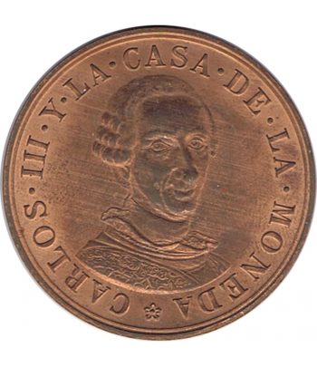 Medalla de cobre conmemorativa del Bicentenario de Carlos III.  - 1