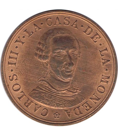 Medalla de cobre conmemorativa del Bicentenario de Carlos III. - 1 Medalla de cobre conmemorativa del Bicentenario de Carlos III. - 1