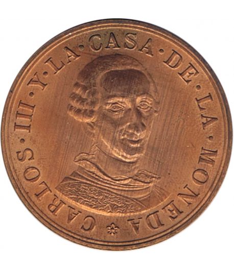 Medalla de cobre conmemorativa del Bicentenario de Carlos III.