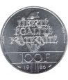 Moneda de plata de Francia 100 Francs Estatua Libertad año 1986