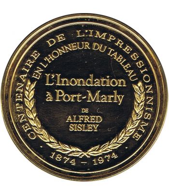 Medalla Centenaire de l' Impressionnisme Inondation a Port-Marly