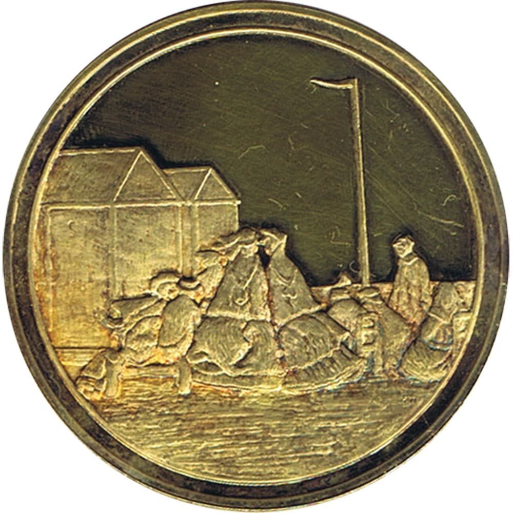 Medalla Centenaire de l' Impressionnisme Scène de plage, ciel