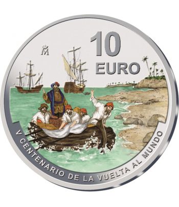 Moneda de España 10 euros año 2021 V Centenario de la Vuelta al