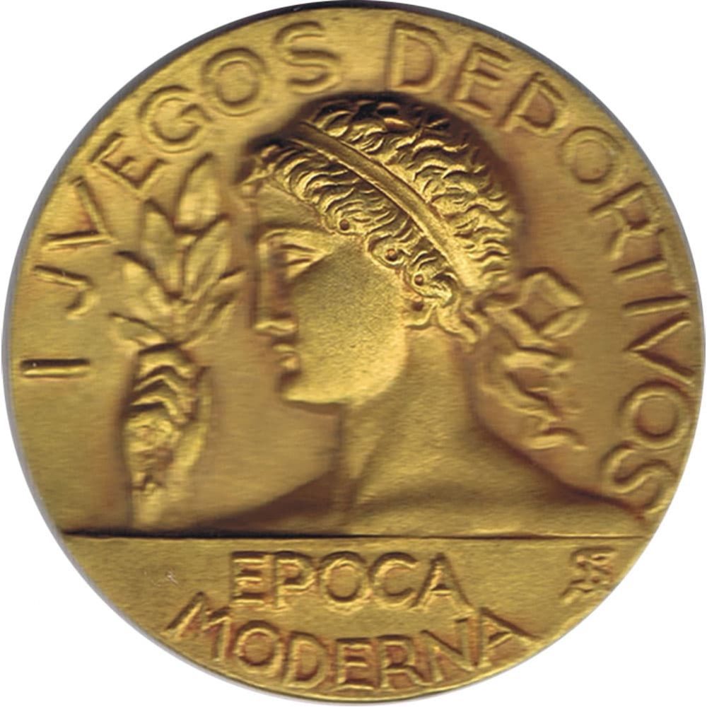 Medalla época moderna. Primeros Juegos Deportivos.