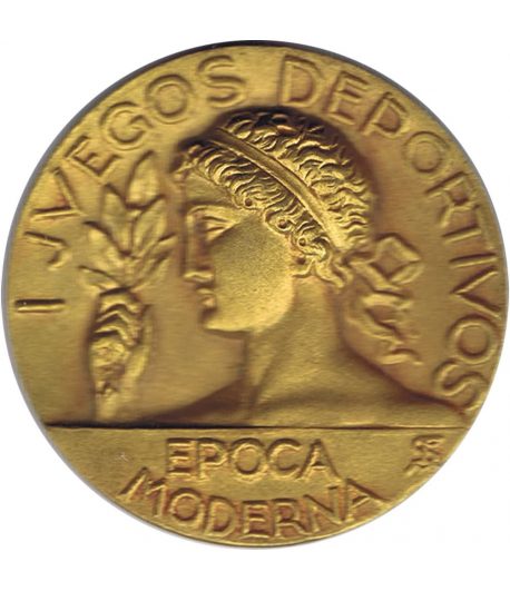 Medalla época moderna. Primeros Juegos Deportivos.