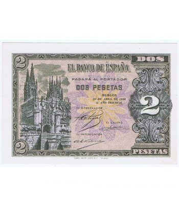 Billete de España 2 Pesetas 30 de abril de 1938. SC.