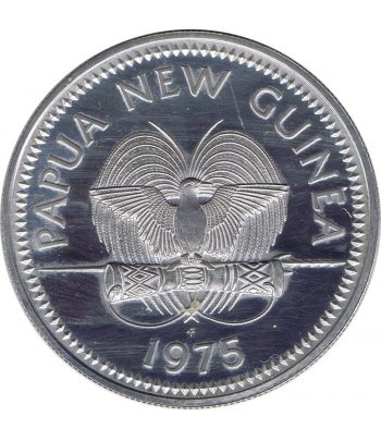 Moneda de Papua New Guinea 5 Kina de plata año 1975