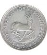 Moneda de Sudafrica 5 Chelines de plata año 1953