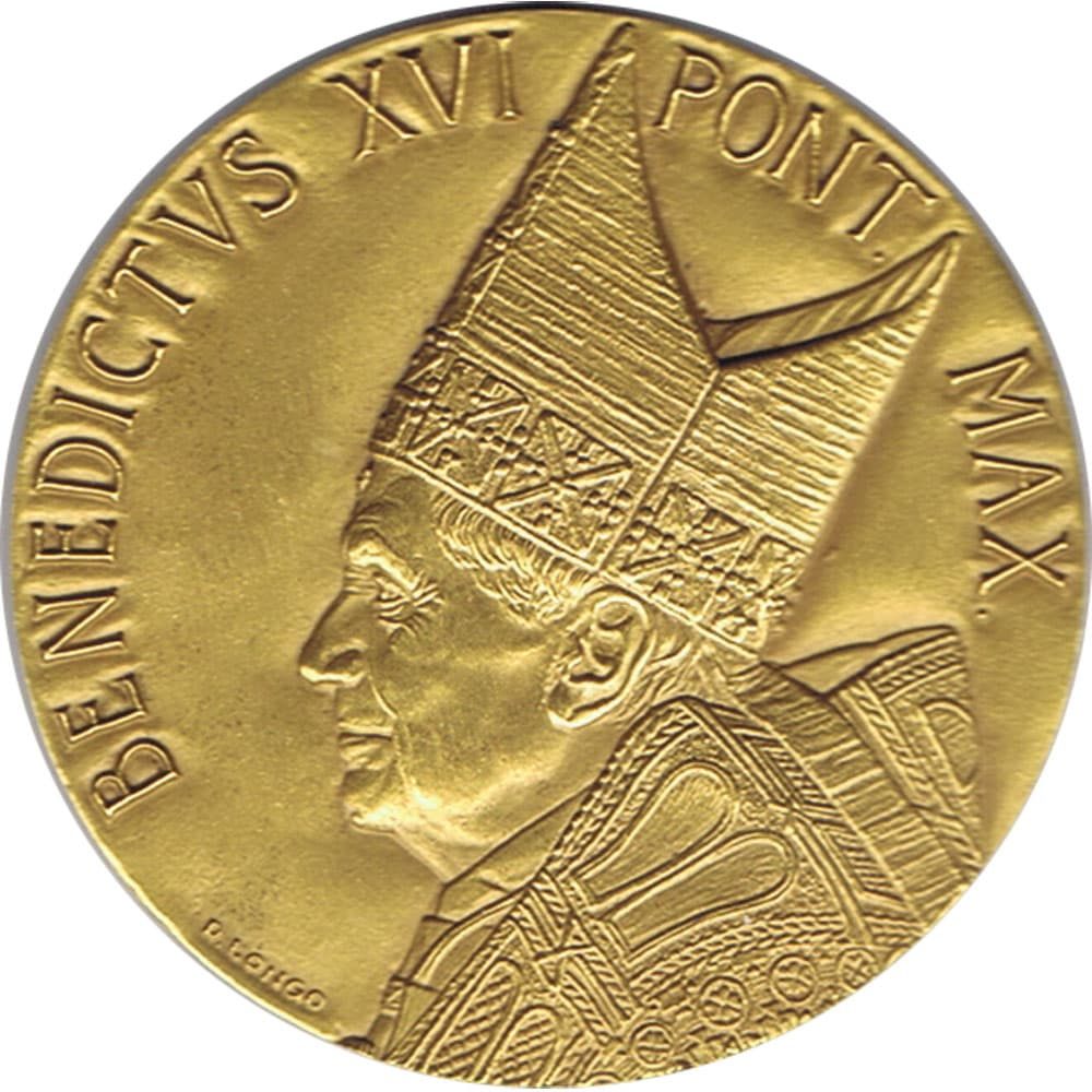 Medalla de Vaticano Benedicto XVI en Alemania año 2011 en bronce