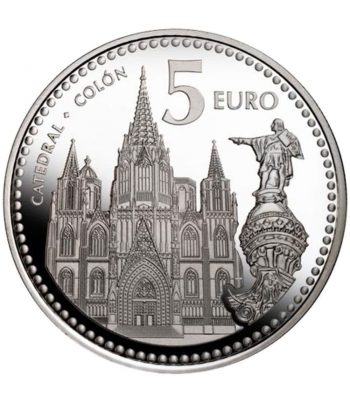 Moneda de Barcelona. 5 euros año 2010. Sin Estuche