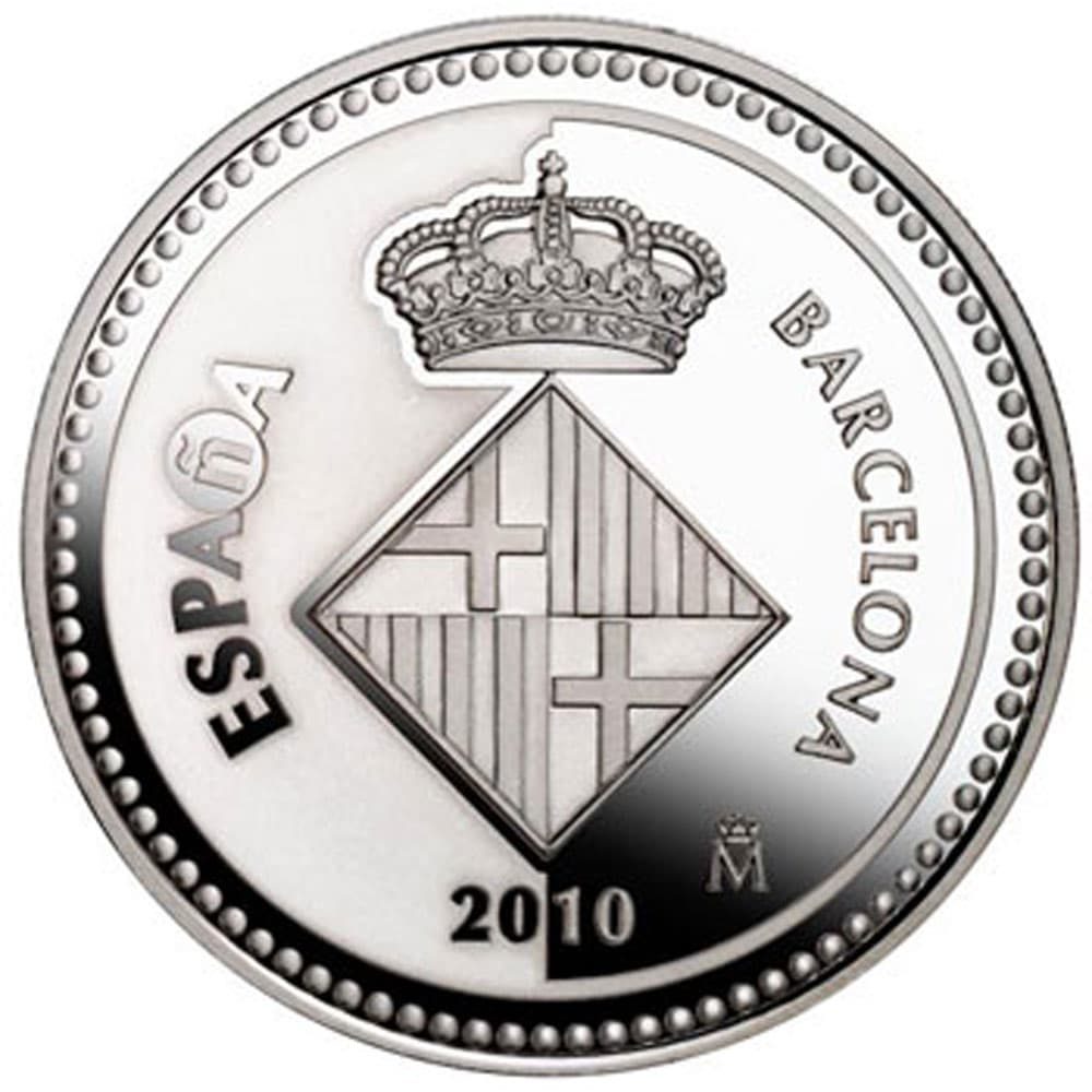 Moneda de Barcelona. 5 euros año 2010. Sin Estuche  - 2