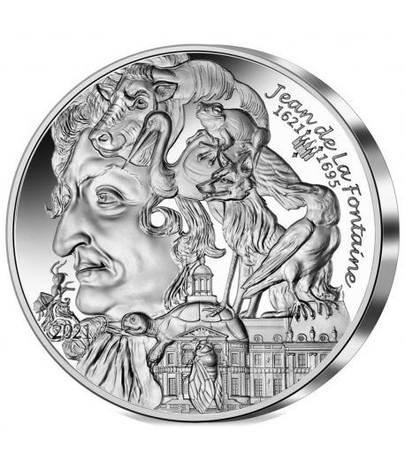 Moneda 10 euros de plata Francia año 2021 La Fontaine