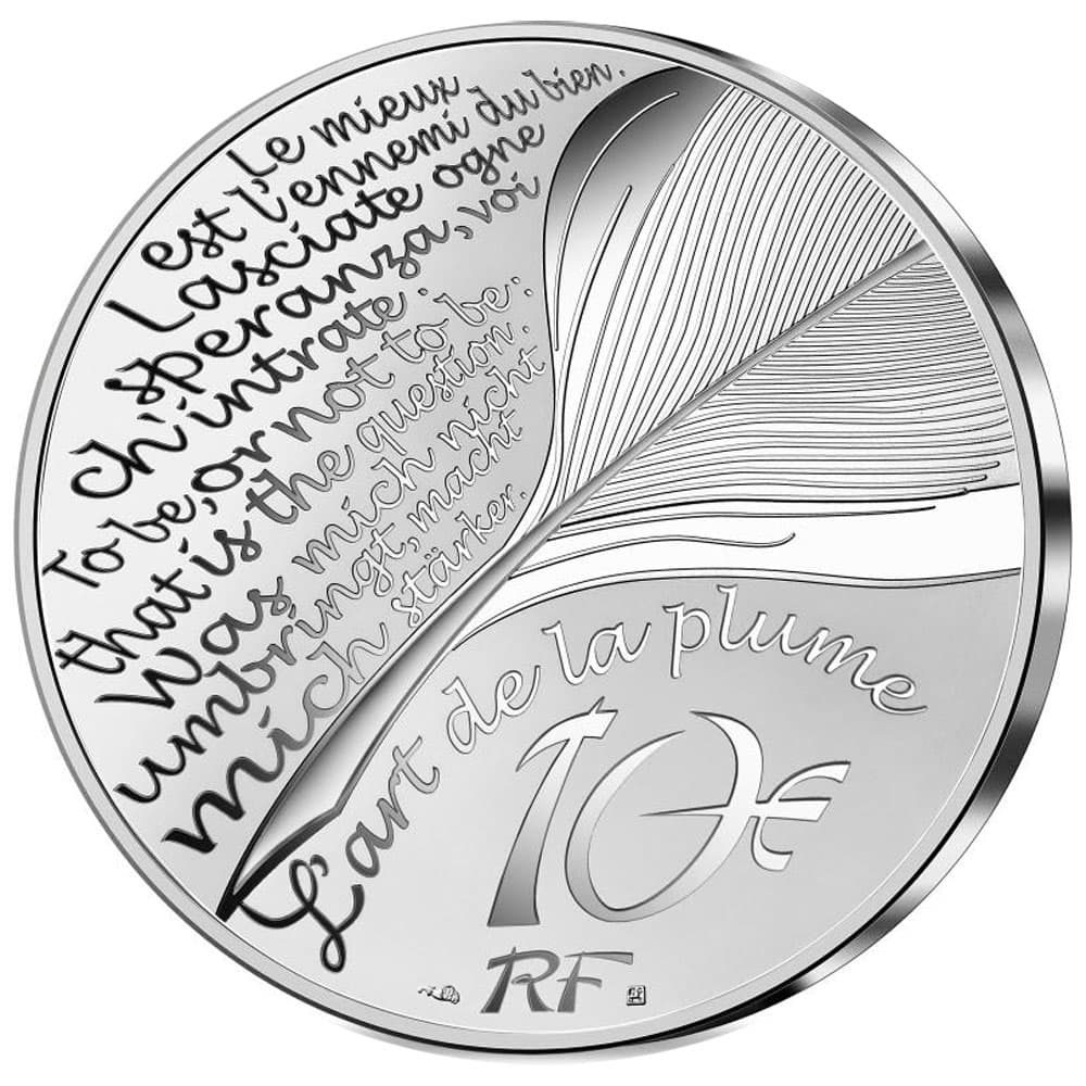 Moneda 10 euros de plata Francia año 2021 La Fontaine  - 2