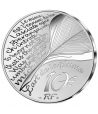 Moneda 10 euros de plata Francia año 2021 La Fontaine