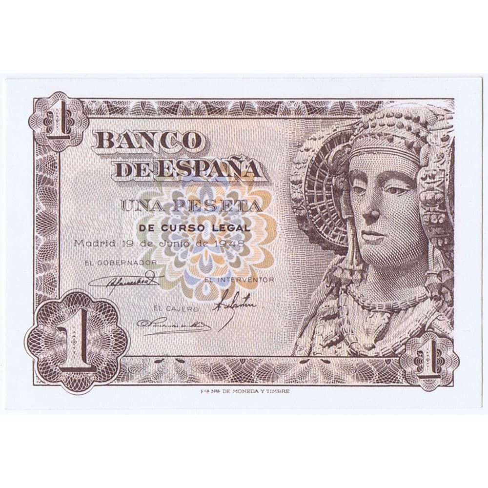 Billete de España 1 Peseta 19 de junio de 1948