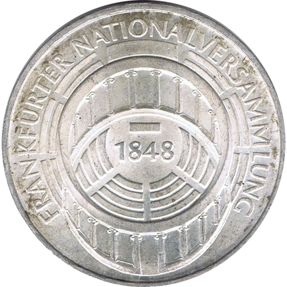 Moneda de Alemania 5 mark año 1973 de plata  - 1