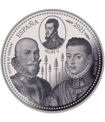 Moneda de España año 2021 Batalla de Lepanto. 50 euros Plata