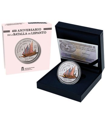 Moneda de España año 2021 Batalla de Lepanto. 10 euros Plata