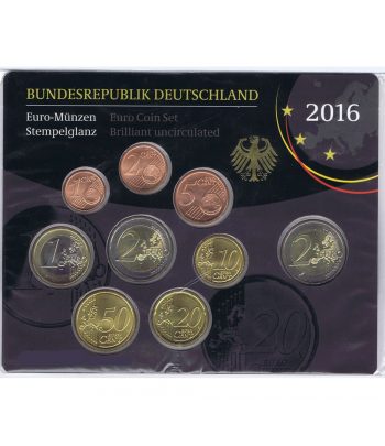 Alemania 2016 Cartera oficial Serie Anual de euros con Ceca F.