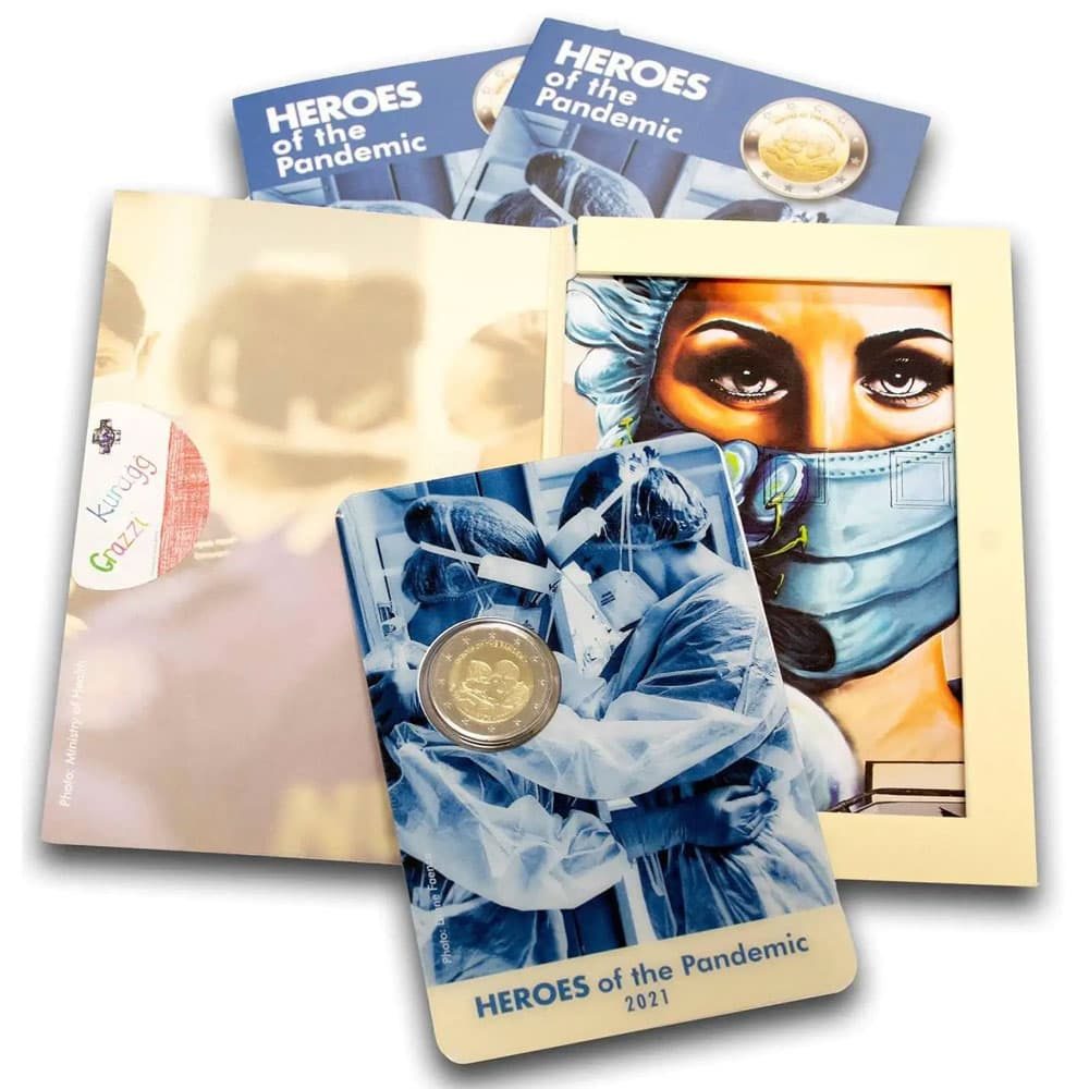moneda 2 euros Malta 2021 dedicada a los Heroes de la Pandemia  - 2