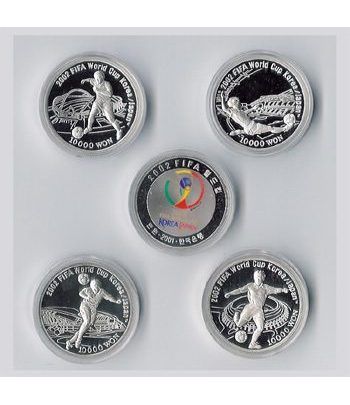 Monedas de plata Korea Japan 2002. Fifa World Cup. 4 monedas.  - 2