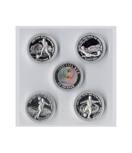 Monedas de plata Korea Japan 2002. Fifa World Cup. 4 monedas.