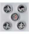 Monedas de plata Korea Japan 2002. Fifa World Cup. 4 monedas.