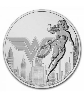 Moneda de plata 2$ Niue Wonder Woman año 2021.  - 1