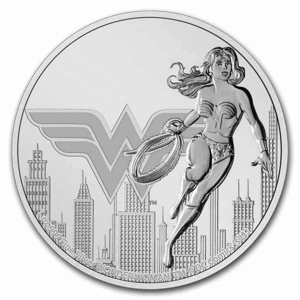 Moneda de plata 2$ Niue Wonder Woman año 2021.  - 1