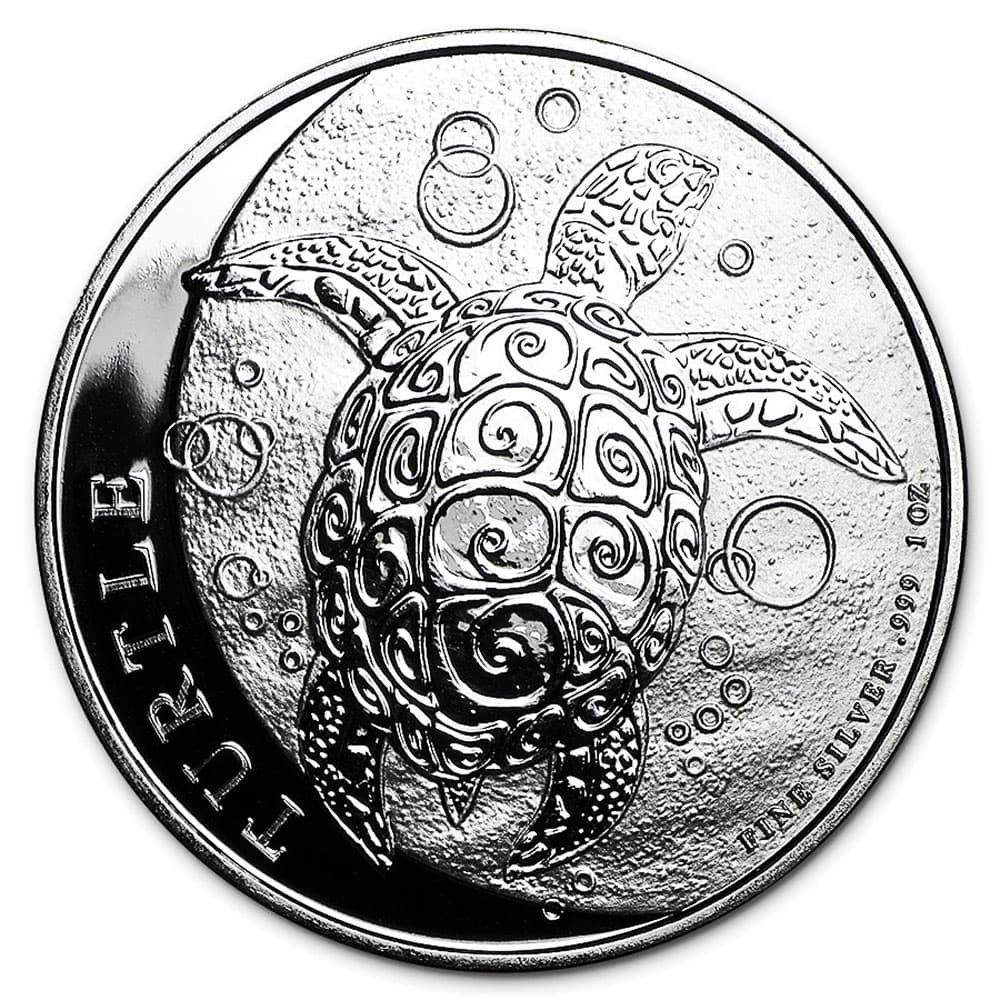 Moneda de plata 2$ Niue Tortuga año 2021.  - 1